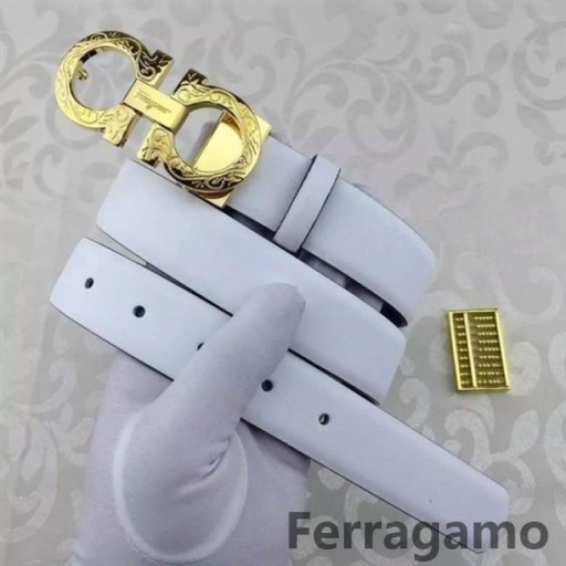 Ferragamo original edition adjustable calfskin leather gancini belt OE006
