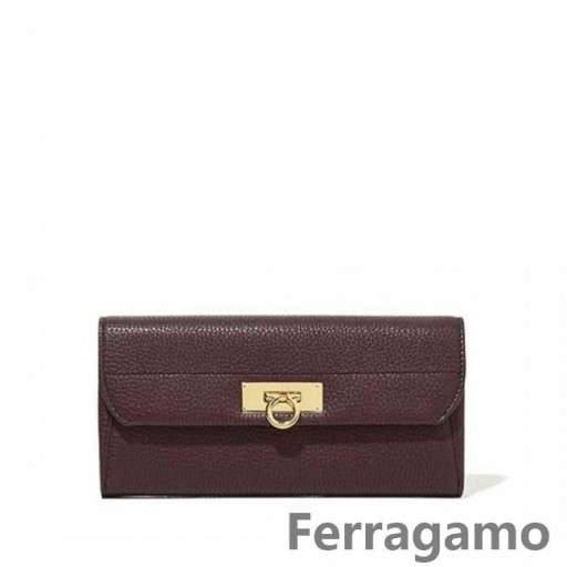 Salvatore Ferragamo Gancio Bar Continental Wallet SFS-UU295