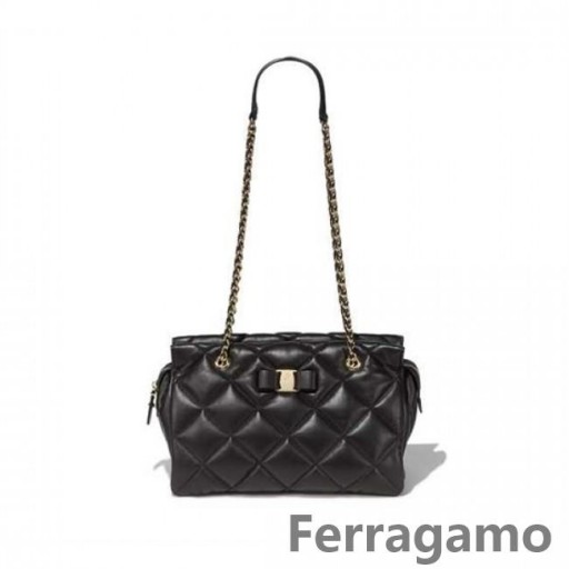 Salvatore Ferragamo Medium Quilted Vara Flap Bag Sale Online SFS-UU199