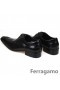 Ferragamo Aiden Patent Leather Lace-up Shoes Black