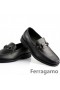 Ferragamo Master Loafer Shoes Black