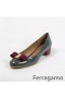 Ferragamo Classic Vara Pump Armygreen