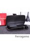 Ferragamo zip around wallet black&red online