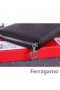 Ferragamo zip around wallet black&red online