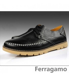 Ferragamo 2013 Business Casual Shoes Anti-skidding Black