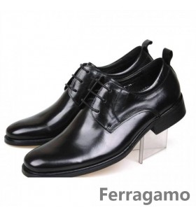 Ferragamo Aiden Patent Oxford Shoes Black