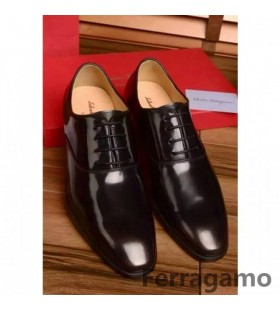 Ferragamo Leather Gancio Dress Shoes