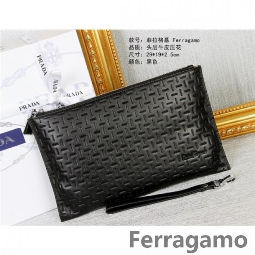 Ferragamo bolsa carteira preta mens venda