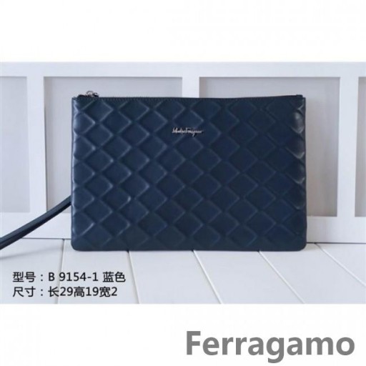 Ferragamo bolsa carteira azul marinho de alta qualidade