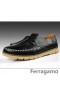 Ferragamo 2013 Business Casual Sapatos Anti-derrapante Preto