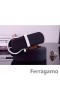 Ferragamo Suave Monstro cinto de couro com duplo gancini fivela GM035