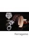 Ferragamo Suave Monstro cinto de couro com duplo gancini fivela GM066