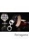 Ferragamo Suave Monstro cinto de couro com duplo gancini fivela GM067