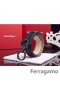 Ferragamo Suave Monstro cinto de couro com duplo gancini fivela GM090