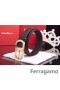 Ferragamo Suave Monstro cinto de couro com duplo gancini fivela GM102