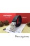 Ferragamo Suave Monstro cinto de couro com duplo gancini fivela GM134