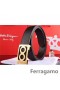 Ferragamo Suave Monstro cinto de couro com duplo gancini fivela GM146