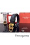 Ferragamo Suave Monstro cinto de couro com duplo gancini fivela GM153