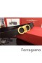 Ferragamo Suave Monstro cinto de couro com duplo gancini fivela GM153