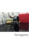 Ferragamo Suave Monstro cinto de couro com duplo gancini fivela GM163