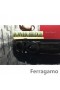 Ferragamo Suave Monstro cinto de couro com duplo gancini fivela GM163