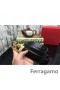 Ferragamo Suave Monstro cinto de couro com duplo gancini fivela GM165
