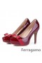 Ferragamo Saltos Plataforma Vinho