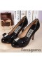 Ferragamo Plataforma Acolchoado Bomba Preto