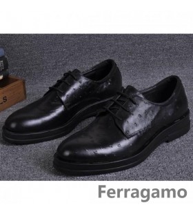 Ferragamo Derby Sapatos Na Cor Preta
