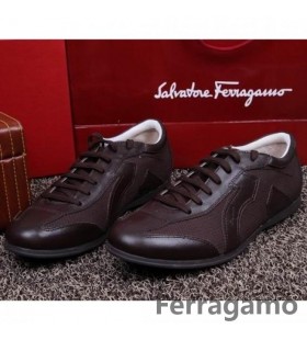 Salvatore Ferragamo Gancio Tênis De Cor De Café