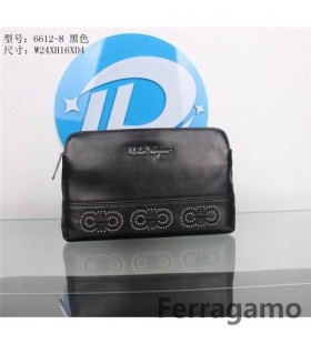 Ferragamo embreagem carteira preto-venda