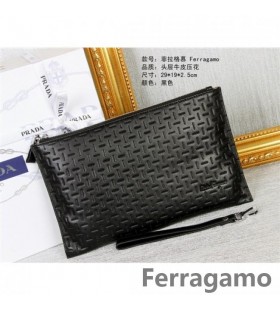 Ferragamo bolsa carteira preta mens venda