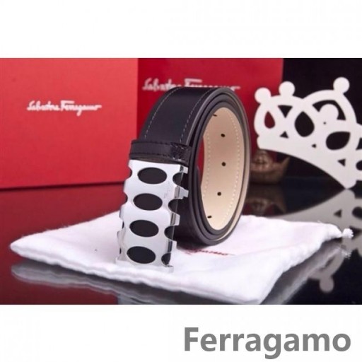 Ferragamo Szelíd Szörnyeteg bőr öv dupla gancini csat GM080