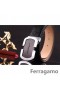 Ferragamo Szelíd Szörnyeteg bőr öv dupla gancini csat GM059