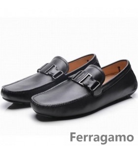 Ferragamo Vezető Mocassin A Vara Dísz Kék Cipő