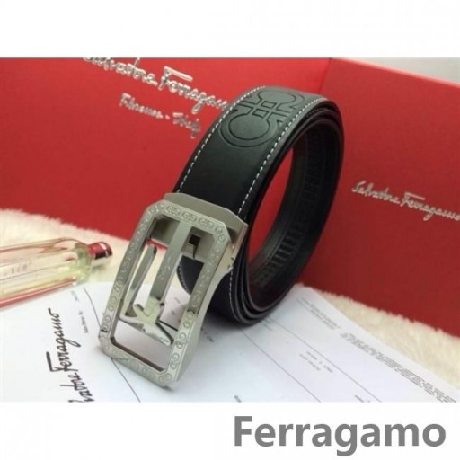 Ferragamo Milis Ollphéist leathar crios le dúbailte gancini búcla GM098