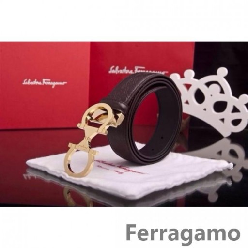 Ferragamo Milis Ollphéist leathar crios le dúbailte gancini búcla GM105