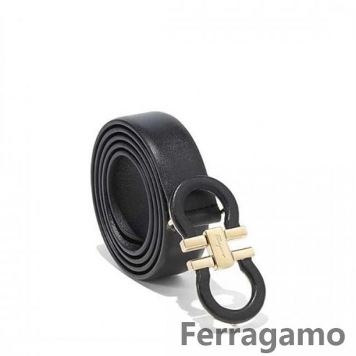 Salvatore Ferragamo Leathar Dúbailte Gancio Crios Díol STS-UU233