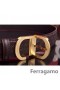 Ferragamo Milis Ollphéist leathar crios le dúbailte gancini búcla GM102