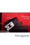 Ferragamo Eagrán Speisialta Adjustable Leathair Dúbailte Gancini Buckle Chreasa 004