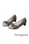 Ferragamo Leopard Vara Caipín Ladhar Lár-Súil Caidéil