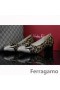Ferragamo Leopard Vara Caipín Ladhar Lár-Súil Caidéil