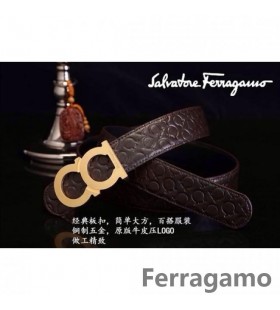 Ferragamo Milis Ollphéist leathar crios le dúbailte gancini búcla GM021