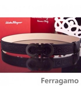 Ferragamo Milis Ollphéist leathar crios le dúbailte gancini búcla GM084