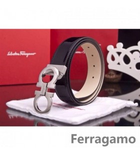 Ferragamo Milis Ollphéist leathar crios le dúbailte gancini búcla GM094