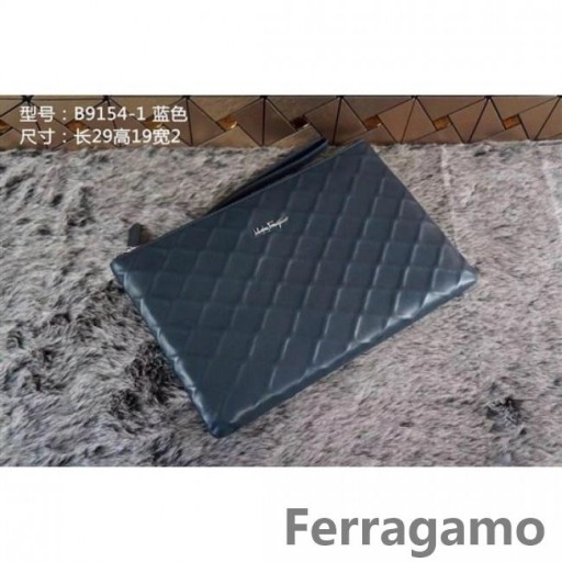 Ferragamo custodia portafoglio blu scuro