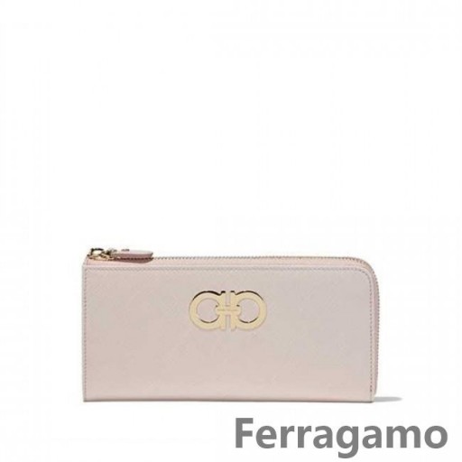 Salvatore Ferragamo Doppio Gancio Zip Intorno Portafoglio SFS-UU302