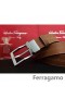 Ferragamo Dolce Mostro cintura in pelle con doppio gancini fibbia GM125