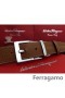 Ferragamo Dolce Mostro cintura in pelle con doppio gancini fibbia GM125