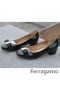 Ferragamo Basso-Tacco Vara Pump Blu